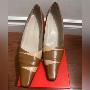 Anne Klein 8 12 Brown 2 Inch Heel Low Heel Dress Shoes